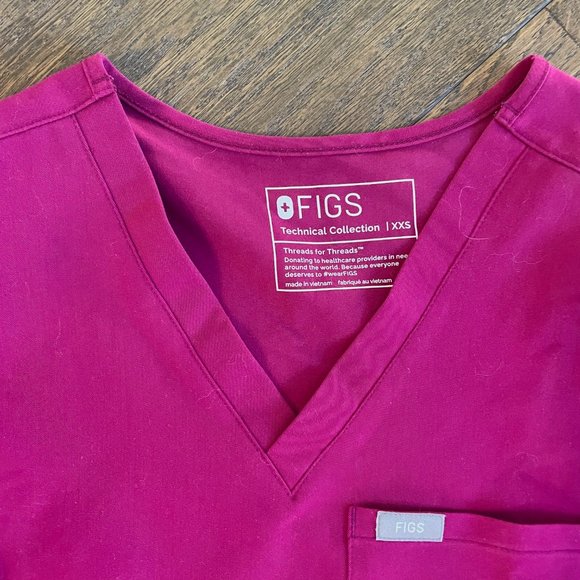 SOLD - Catarina 1 pocket top - Dark Magenta - XXS - Picture 2 of 2